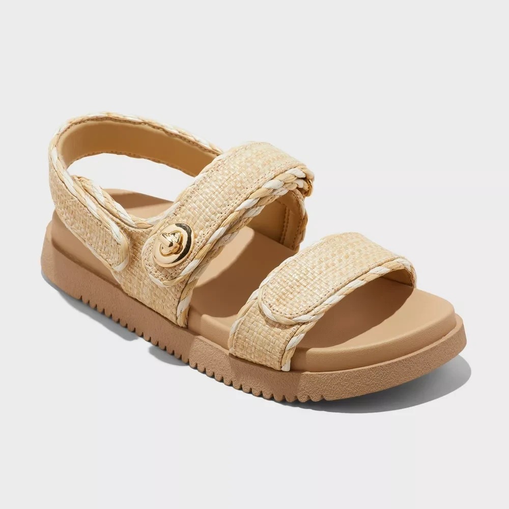 Women's Tilly Raffia Platform Sandals – A New Day Tan Size 7‎ New With Tags